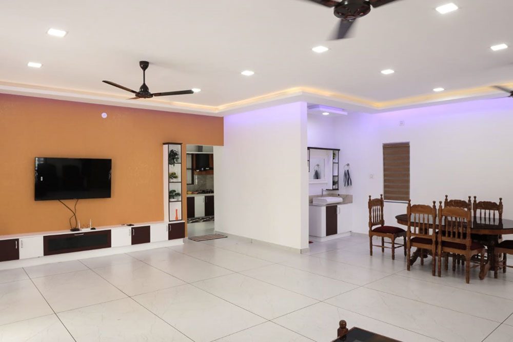 Living and dining area at Aamees Paradise